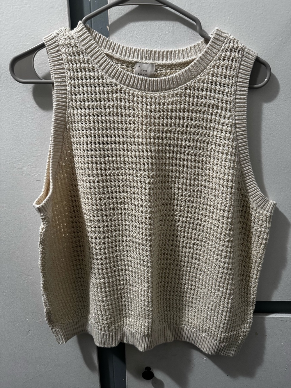 Cream Knitted Sweater Top